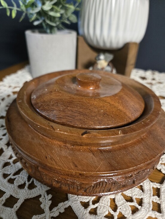 Other - Hawaiian Carved Wooden Lidded Bowl